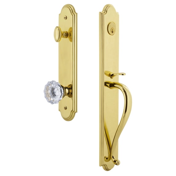 Grandeur Arcsgrfon_Eset_238 Arc Solid Brass Rose Keyed Entry Single Cylinder Full Plate