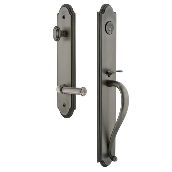 Grandeur Arcsgrgeo_Eset_238_Rh Arc Solid Brass Rose Right Handed Keyed Entry Single