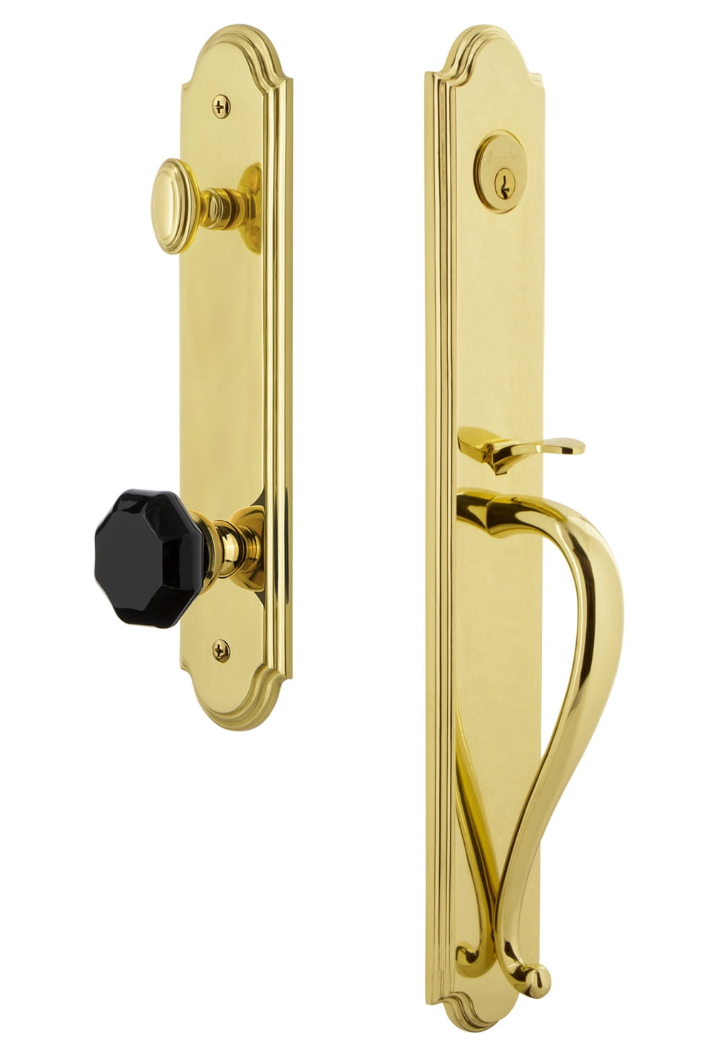 Grandeur Arc Dummy Handleset with S Grip and Lyon Knob