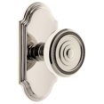 thumbnail image 1 of Grandeur 822271 Arc Solid Brass Privacy Door Knob Set - Nickel, 1 of 6