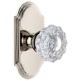 thumbnail image 1 of Grandeur Arcver_Prv_234 Arc Solid Brass Rose Privacy Door Knob Set - Nickel, 1 of 6