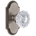 thumbnail image 1 of Grandeur Arcver_Psg_238 Arc Solid Brass Rose Passage Door Knob Set - Grey, 1 of 6