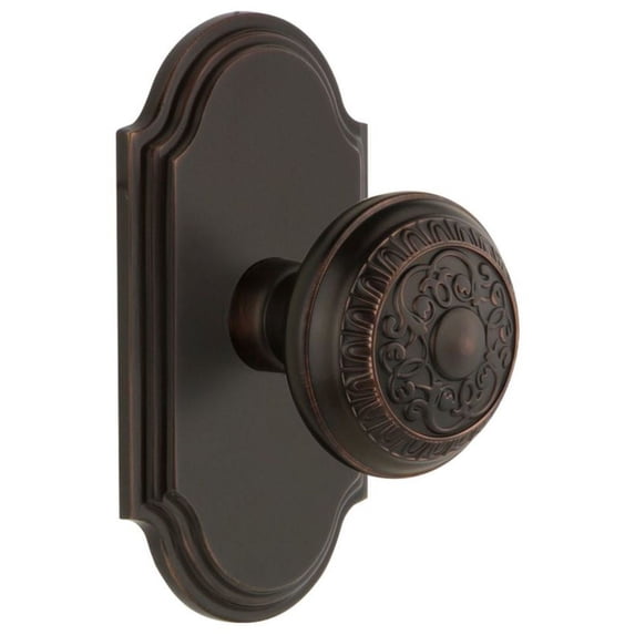 Grandeur Windsor Door Knob with Arc Plate