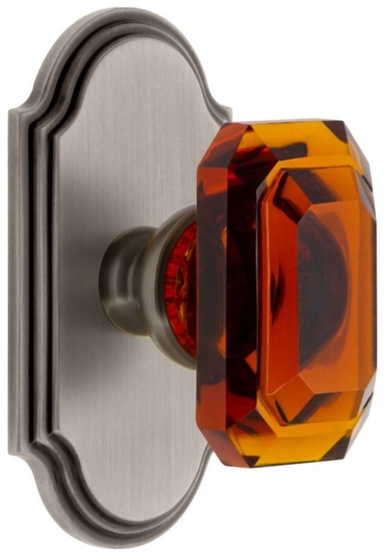 Grandeur Baguette Privacy Door Knob with Arc Rosette
