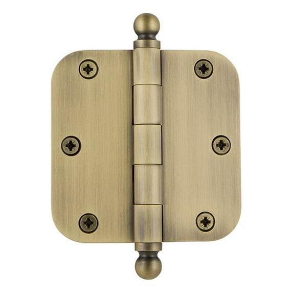 grandeur 3.5'' ball tip residential hinge with 5/8'' radius corners