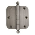 thumbnail image 1 of Grandeur 808996 Solid Brass 3.5" Ball Tip Designer Hinge - Grey, 1 of 7