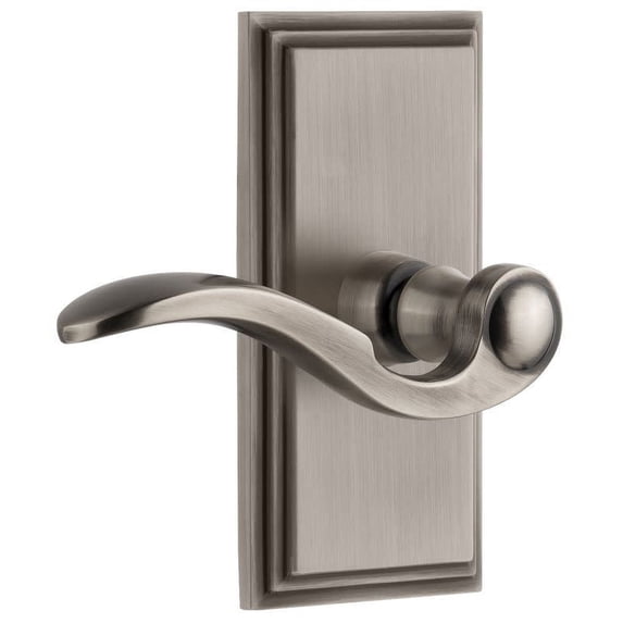 Grandeur Carbel_Prv_234_Rh Carre Solid Brass Rose Right Handed Privacy Door Lever Set -