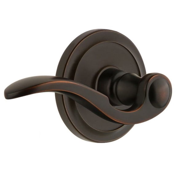 Grandeur Cirbel_Psg_238_Rh Circulaire Solid Brass Rose Right Handed Passage Door Lever Set