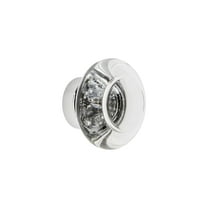 Grandeur Bord-Crys-Knob Bordeaux 1-3/8" Luxury Crystal Round Vintage Cabinet Knob - Chrome