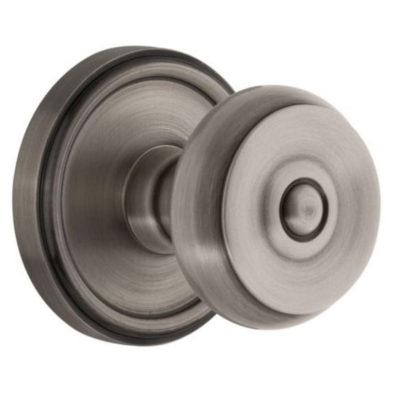 Grandeur Geobou_Sd_Na Georgetown Solid Brass Rose Single Dummy Door Knob - Grey