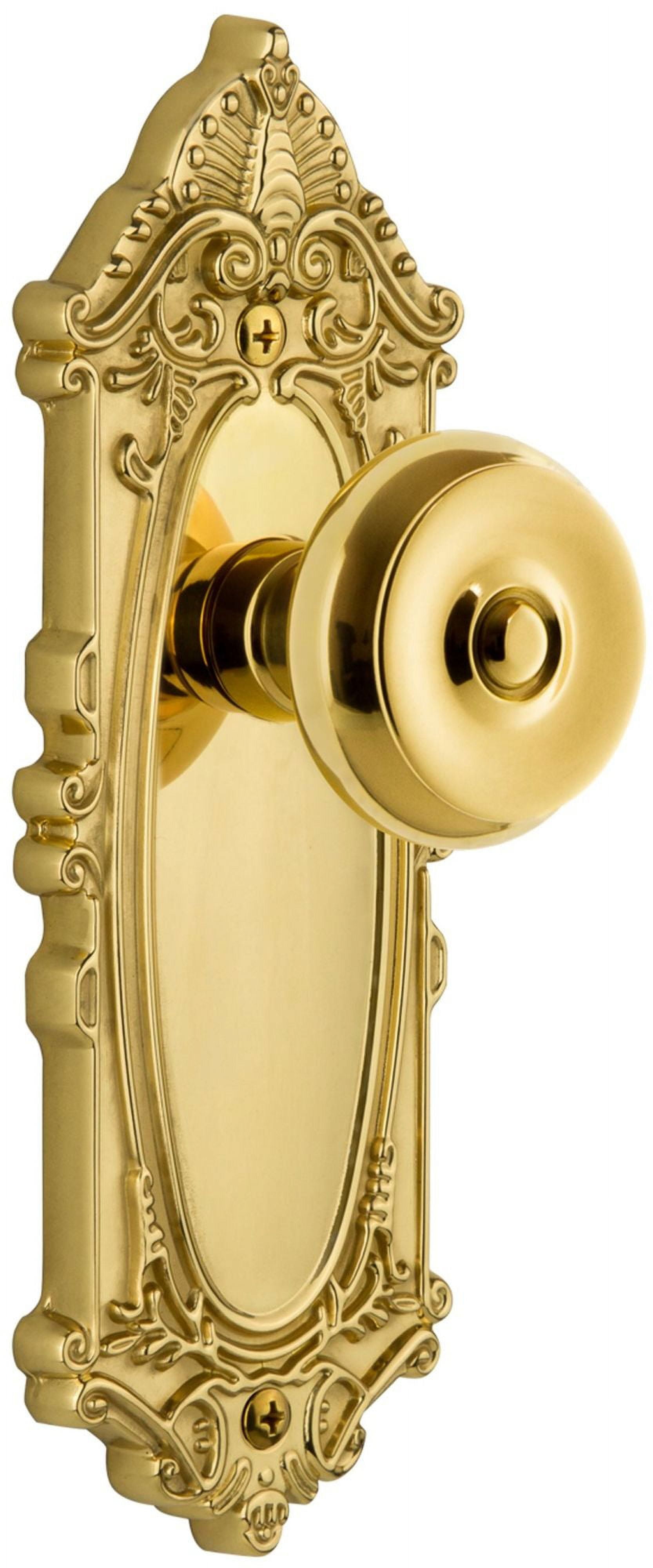 Grandeur 807531 Grande Victorian Solid Brass Rose Dummy Knob Set - Brass