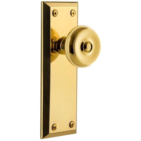 Grandeur 807434 Fifth Avenue Solid Brass Passage Door Knob Set - Brass