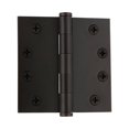 thumbnail image 1 of Grandeur 821207 4 X 4" Square Corner Plain Bearing Solid Brass Mortise Door Hinge - Bronze, 1 of 7