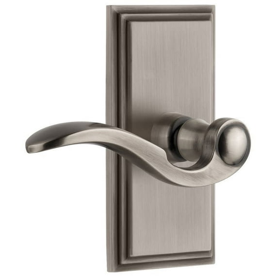 Grandeur Carbel_Psg_234_Rh Carre Solid Brass Rose Left Handed Passage Door Lever Set -