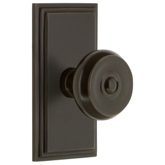 Grandeur Bouton Door Knob with Carre Plate