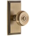 thumbnail image 1 of Grandeur 825254 Carre Solid Brass Rose Privacy Door Knob Set - Brass, 1 of 6
