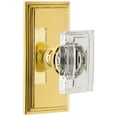 thumbnail image 1 of Grandeur 897817 Carre Crystal Solid Brass Non-Turning One-Sided Dummy Door Knob - Brass, 1 of 1