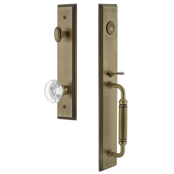 Grandeur Carcgrbor_Eset_238 Carre Solid Brass Rose Keyed Entry Single Cylinder Full Plate
