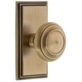 thumbnail image 1 of Grandeur 810816 Carre Solid Brass Rose Passage Door Knob Set - Brass, 1 of 7