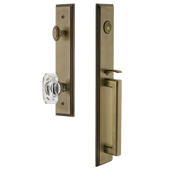 Grandeur Cardgrbcc_Eset_234 Carre Solid Brass Rose Keyed Entry Single Cylinder Full Plate