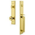thumbnail image 1 of Grandeur 848902 Carre Solid Brass Rose Dummy Full Plate "D" Grip Handleset - Brass, 1 of 5