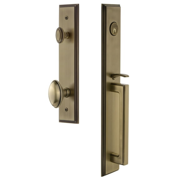 Grandeur Cardgredn_Eset_234 Carre Solid Brass Rose Keyed Entry Single Cylinder Full Plate