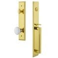 thumbnail image 1 of Grandeur Carr  D Grip Single Cylinder Handleset with Hyde Park Interior Knob, 1 of 5
