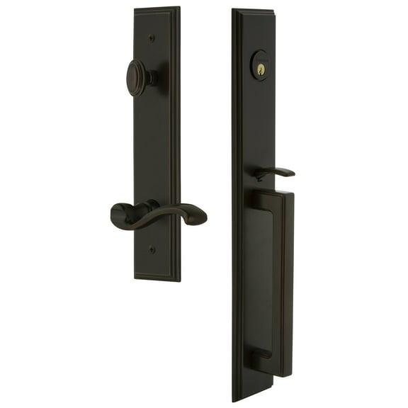 Grandeur Cardgrprt_Eset_238_Rh Carre Solid Brass Rose Right Handed Keyed Entry Single