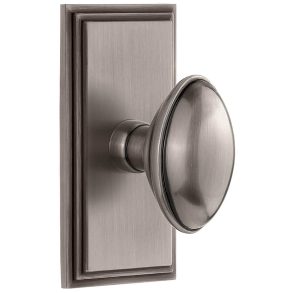 Grandeur 886383 Eden Prairie Solid Brass Privacy Door Knob Set - Grey