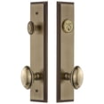 thumbnail image 1 of Grandeur 840139 Carre Solid Brass Tall Plate Single Cylinder Keyed Entry Set - Brass, 1 of 6
