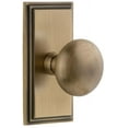 thumbnail image 1 of Grandeur 810725 Carre Solid Brass Rose Passage Door Knob Set - Brass, 1 of 6