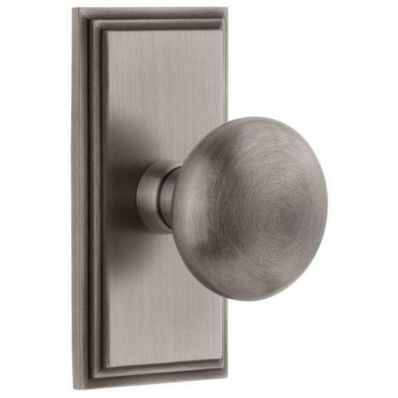 Grandeur Carfav_Sd_Na Carre Solid Brass Rose Single Dummy Door Knob - Grey