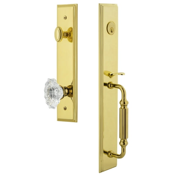 Grandeur Carfgrbia_Eset_234 Carre Solid Brass Rose Keyed Entry Single Cylinder Full Plate