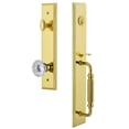 thumbnail image 1 of Grandeur 845106 Carre Solid Brass Rose Keyed Entry Single Cylinder Full Plate "F" Grip, 1 of 5