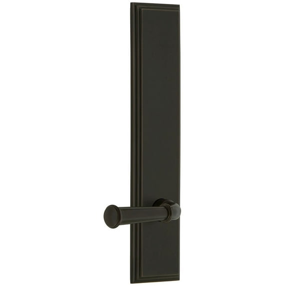 Grandeur Cargeo_Tp_Psg_238_Rh Carre Solid Brass Tall Plate Rose Right Handed Passage Door