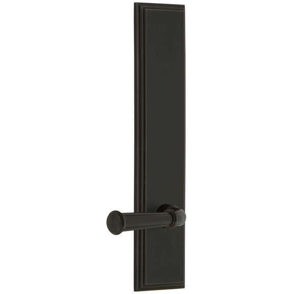 Grandeur 836295 Carre Solid Brass Tall Plate Rose Left Handed Single Dummy Door Lever -