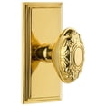 thumbnail image 1 of Grandeur 825371 Carre Solid Brass Rose Privacy Door Knob Set - Brass, 1 of 6