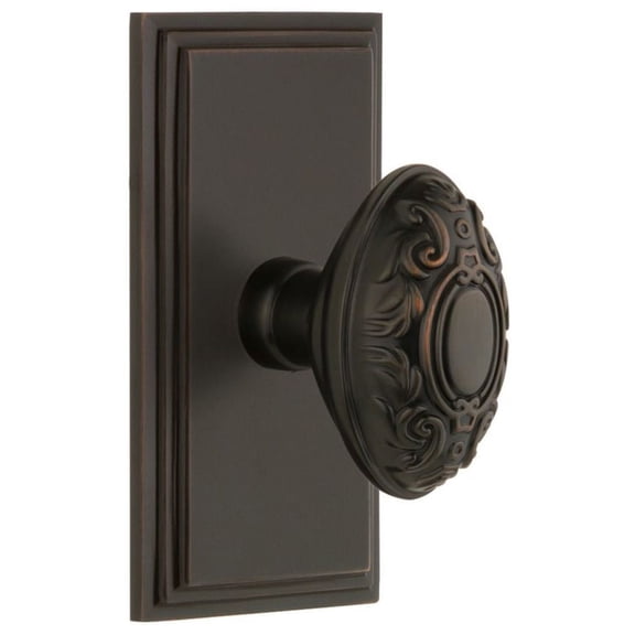 Grandeur Grande Victorian Door Knob with Carre Plate