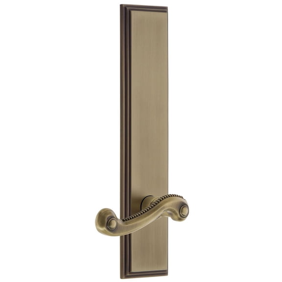 Grandeur Carnew_Tp_Sd_Na_Lh Carre Solid Brass Tall Plate Rose Left Handed Single Dummy