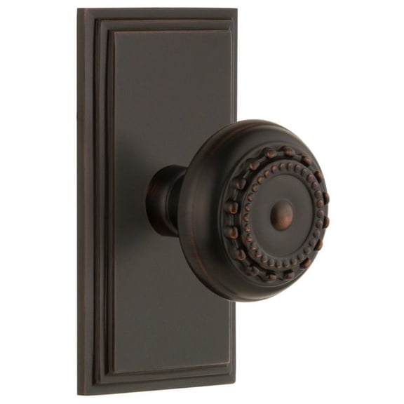 Grandeur Carpar_Dd_Na Carre Solid Brass Rose Dummy Door Knob Set - Bronze
