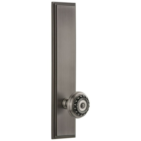Grandeur Carpar_Tp_Prv_238_Lh Carre Solid Brass Tall Plate Rose Left Handed Privacy Door