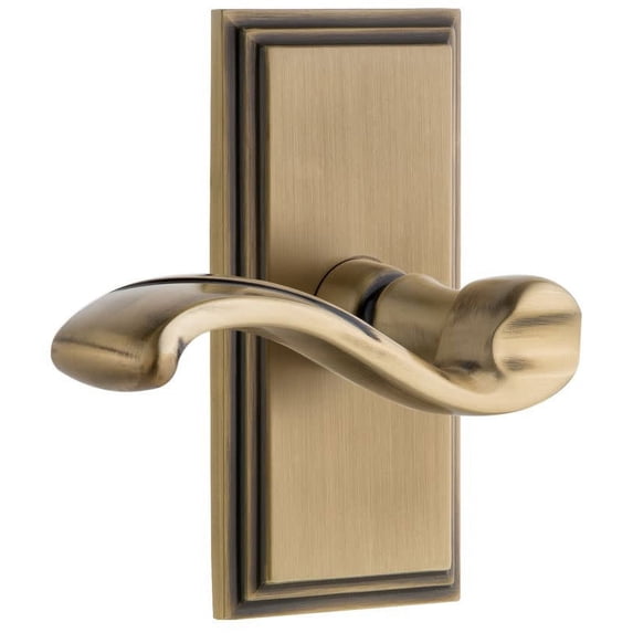 Grandeur 812998 Carre Solid Brass Rose Left Handed Passage Door Lever Set - Brass