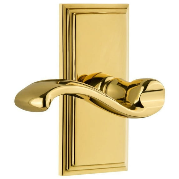 Grandeur Carprt_Psg_238_Rh Carre Solid Brass Rose Right Handed Passage Door Lever Set -