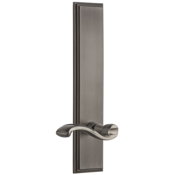 Grandeur 803299 Carre Solid Brass Rose Right Handed Tall Plate Passage Door Lever Set -