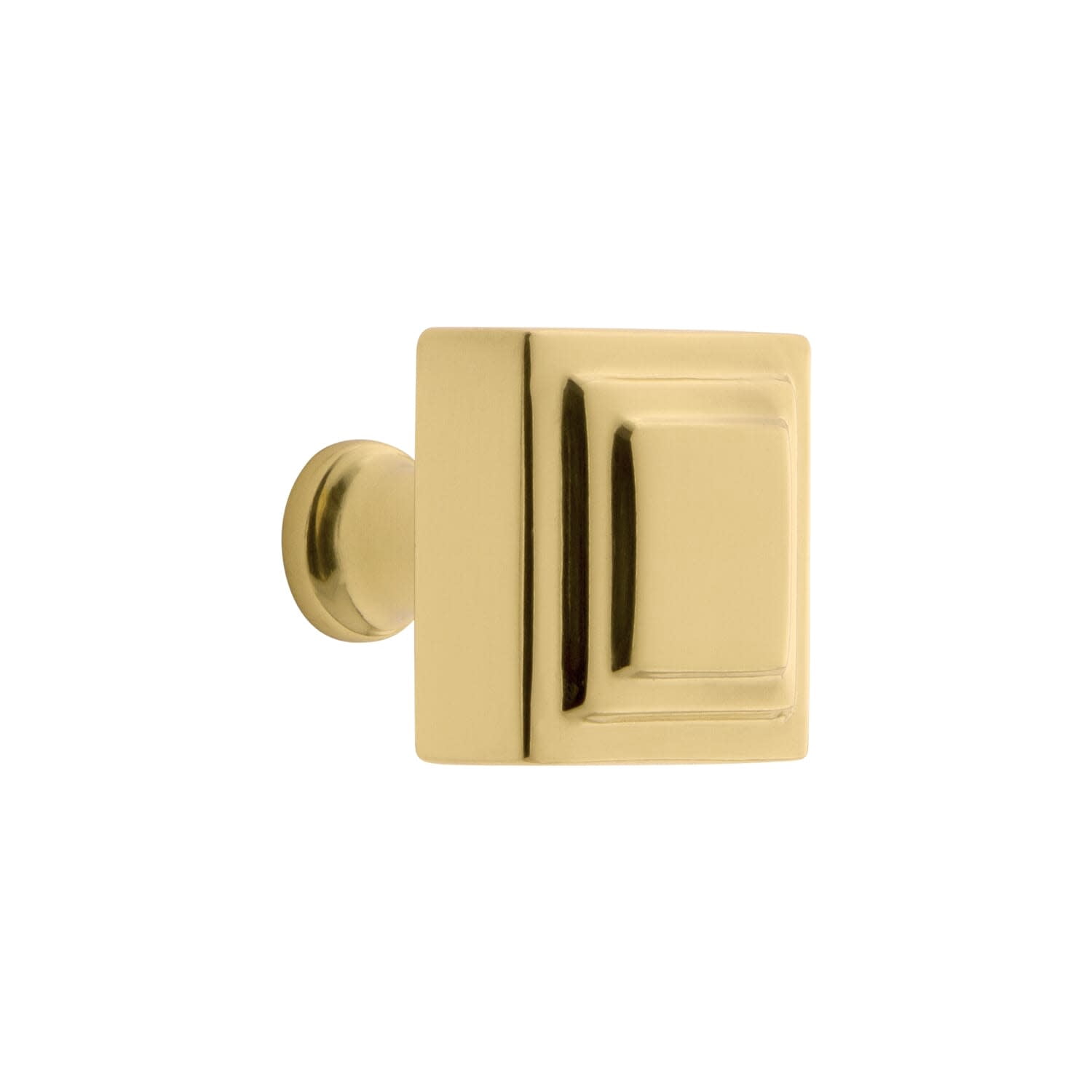 Grandeur 853391 Carre 1-1/4” Solid Brass Square Cabinet Knob - Brass