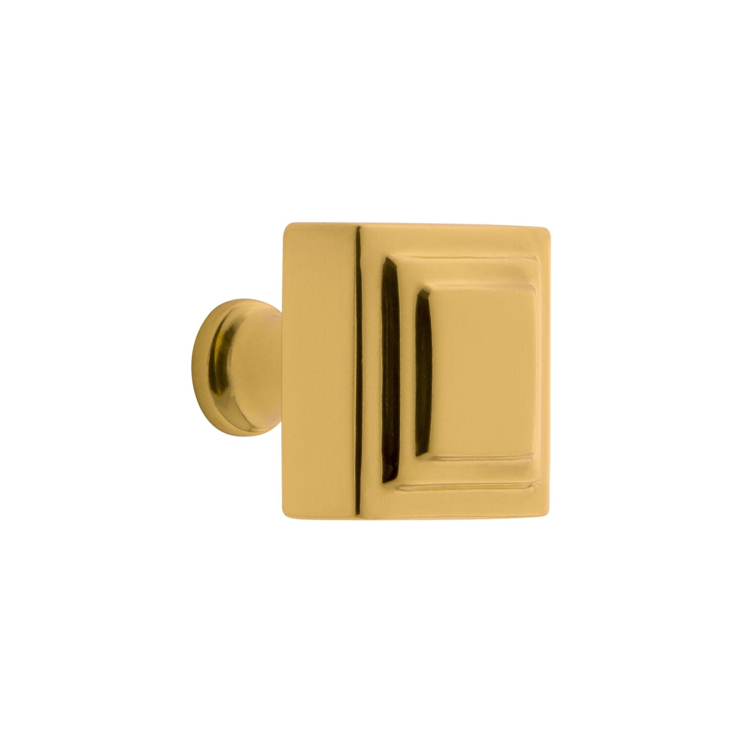 Grandeur 853389 Carre 1-1/4” Solid Brass Square Cabinet Knob - Brass
