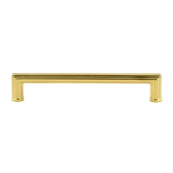 Grandeur Carr-Brass-Pull-6 Carre 6" Center To Center Solid Brass Cabinet Handle / Drawer