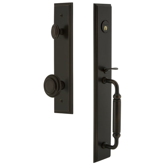Grandeur Carr C Grip Dummy Handleset with Circulaire Interior Knob