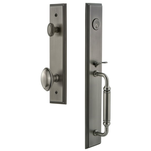 Grandeur Carcgredn_Eset_238 Carre Solid Brass Rose Keyed Entry Single Cylinder Full Plate