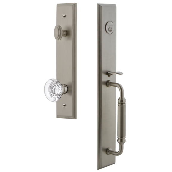 Grandeur Carcgrbor_Eset_234 Carre Solid Brass Rose Keyed Entry Single Cylinder Full Plate